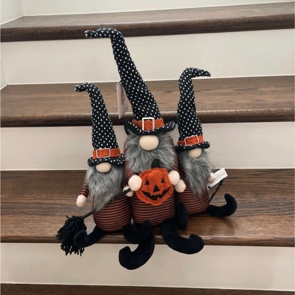 HALLOW HOME HALLOWEEN TRIO OF GNOMES - Picture 5 of 7